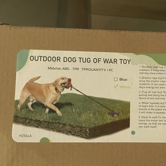 Tether Tug Outdoor Dog Toy Squeaky Jolly Egg - Picture 2 of 8